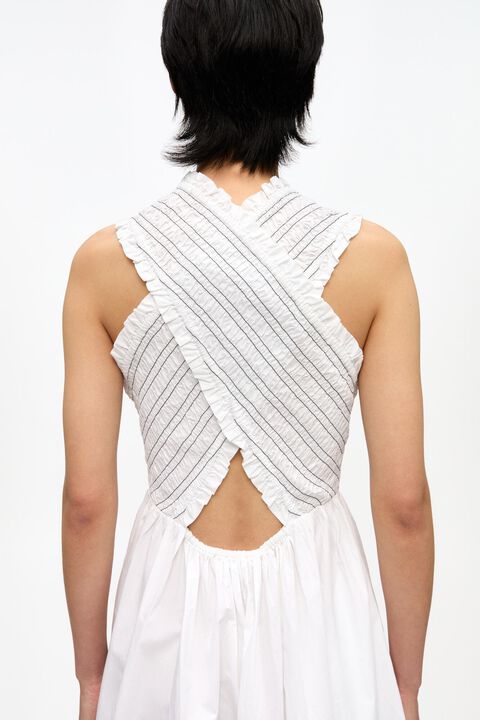 Washed Stretch Cotton Smock Midi St