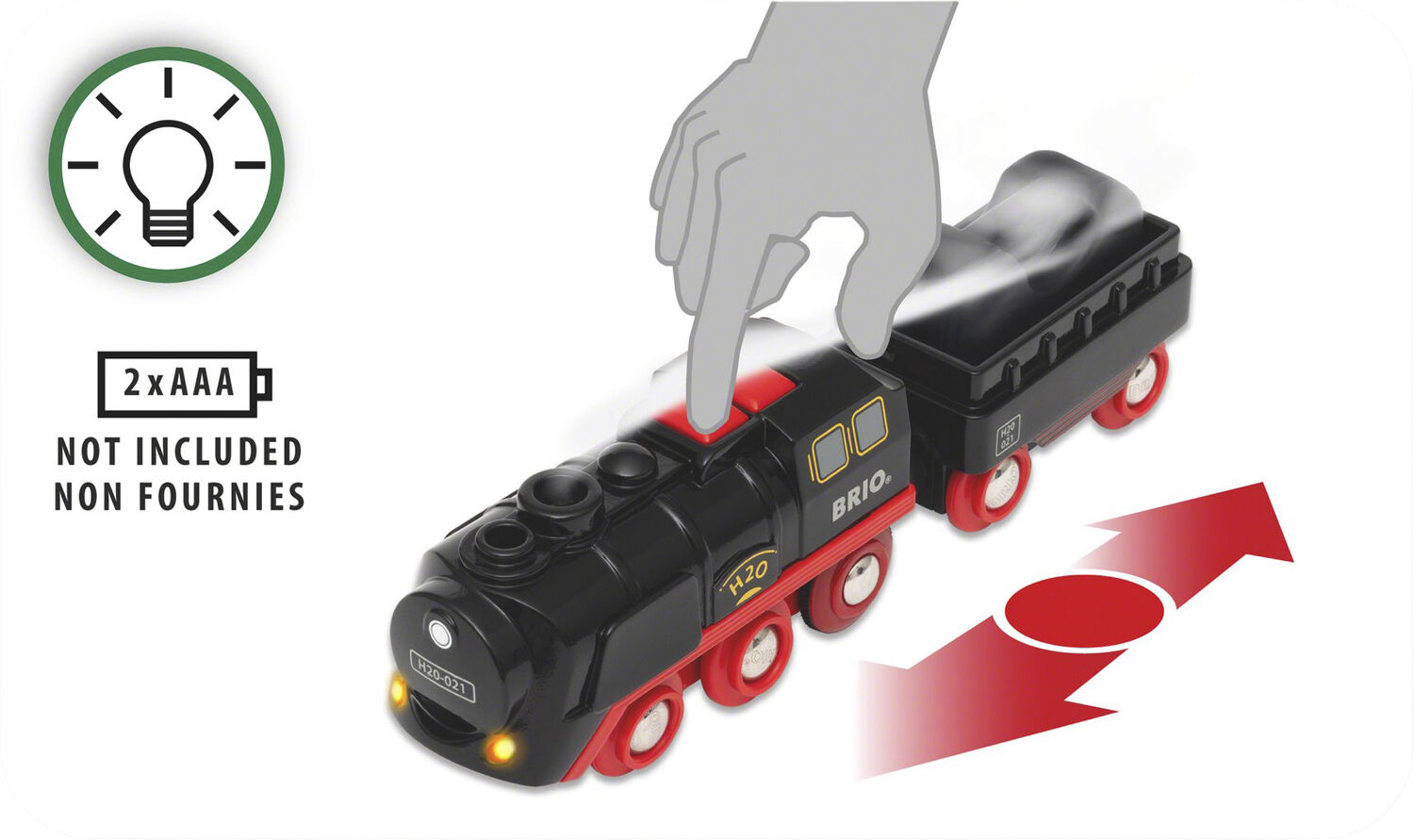 Brio batteridrevet damptog