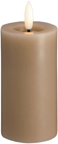 Moods & More - LED Pillar Candles, Silk, Melted, Sand, 49x10