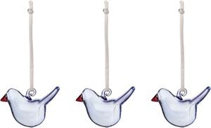 Iittala mini glasfugle brunbl&aring; 3stk