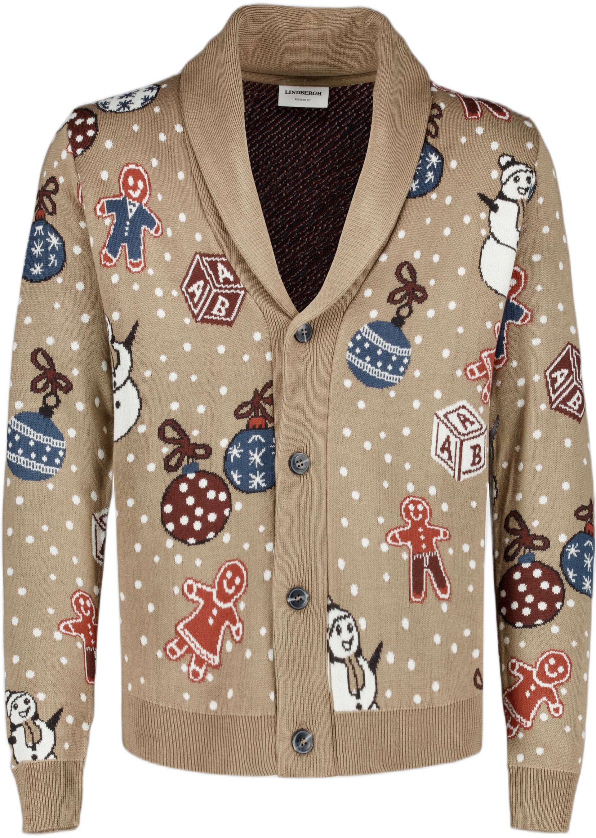 Xmas shawl collar cardigan
