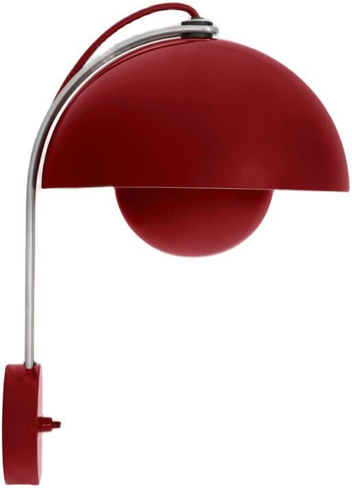 Flowerpot Wall Lamp VP8, Vermilion Red