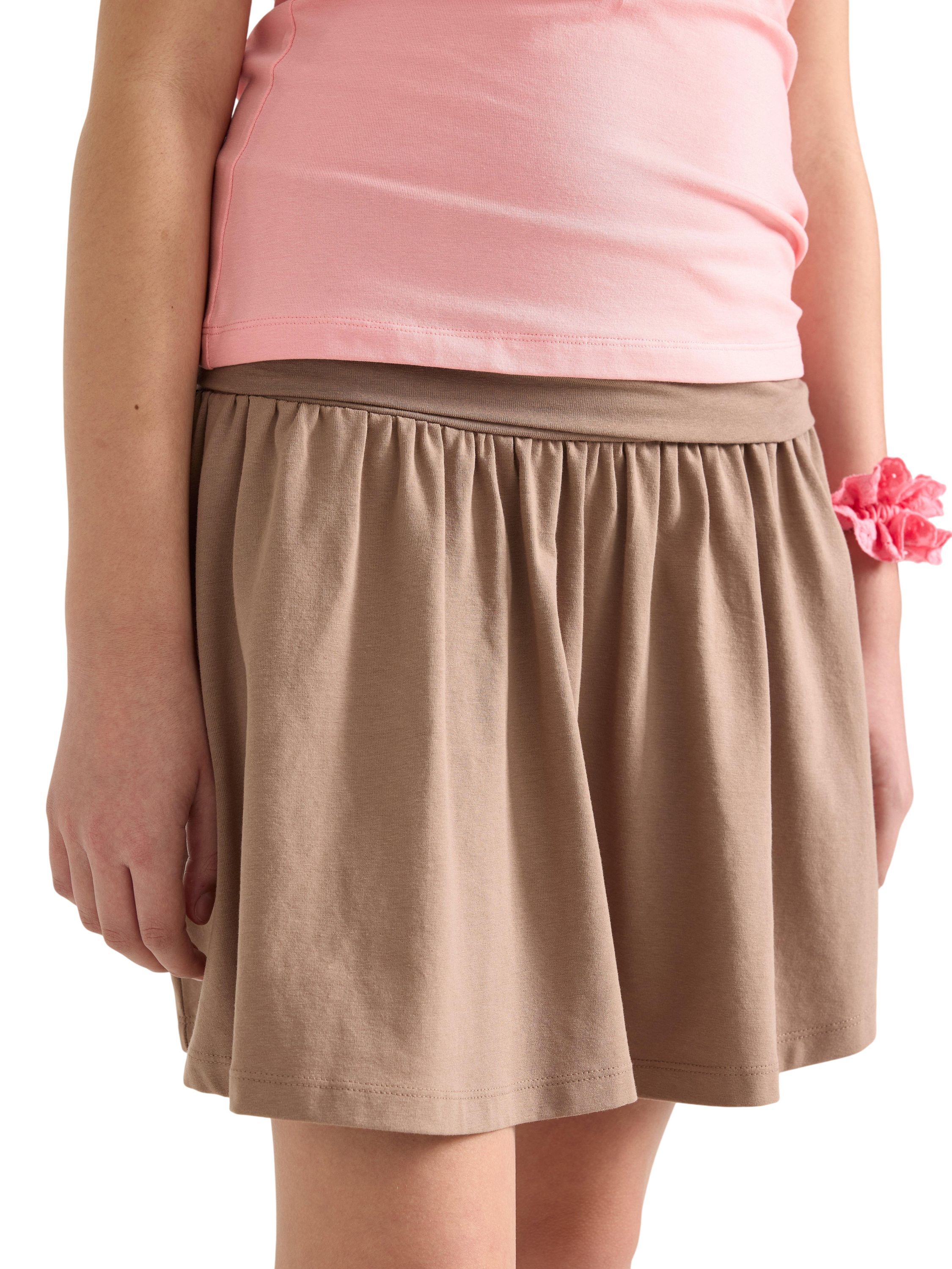 Jersey skirt with wide, foldable wa
