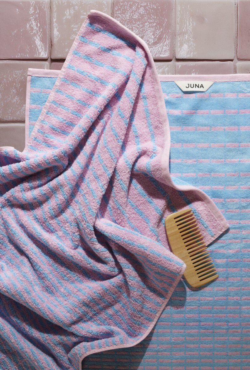 Nuance H&aring;ndkl&aelig;de 50x100 cm lys bl&aring;/rosa