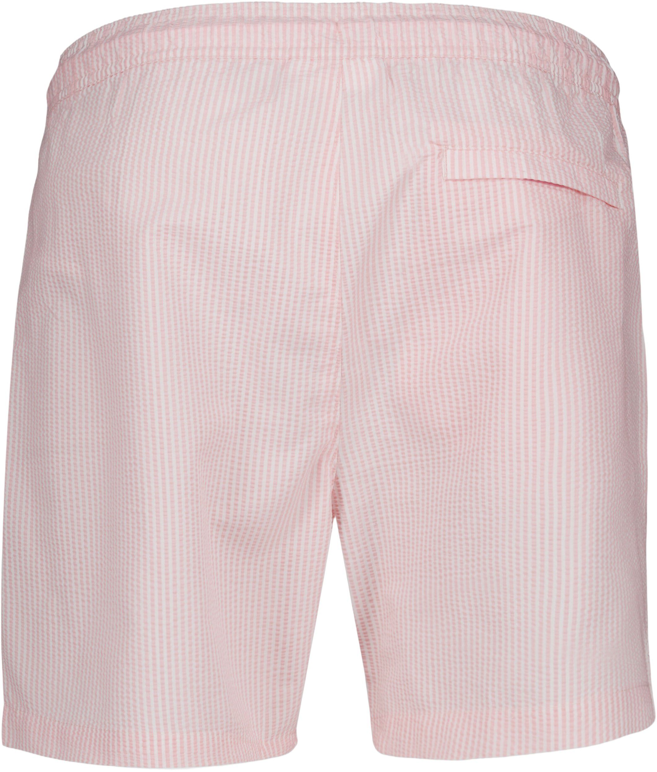 Striped seersucker swim shorts