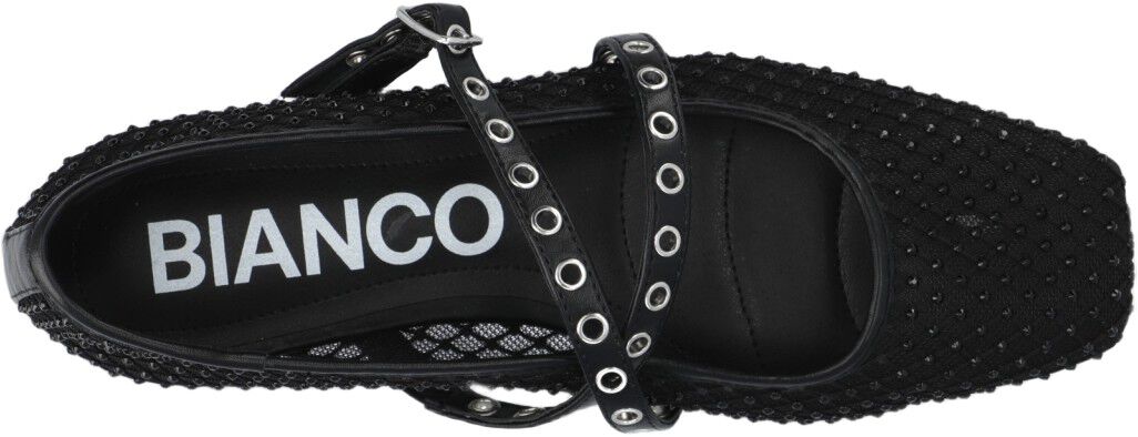 BIAROSE Karr&eacute; Cross Mary Jane Rhinestone Mesh