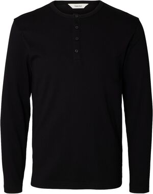 SLMAUSTIN RIB LS HENLEY TEE