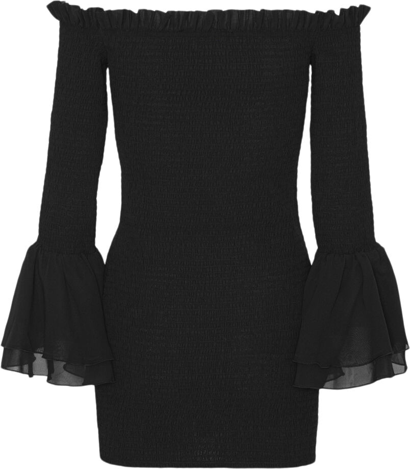 CHIFFON SMOCK MINI DRESS