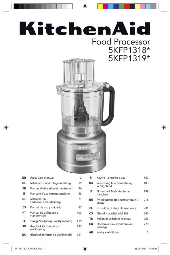 KITCHENAID FOODPROCESSOR 3,1 L, MATTE BLACK 5KFP1319EBM