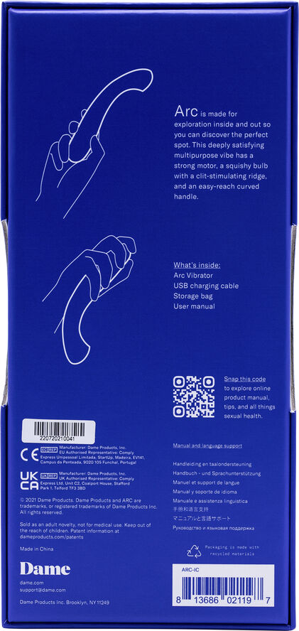 DAME PRODUCTS - ARC G-SPOT VIBRATOR ICE