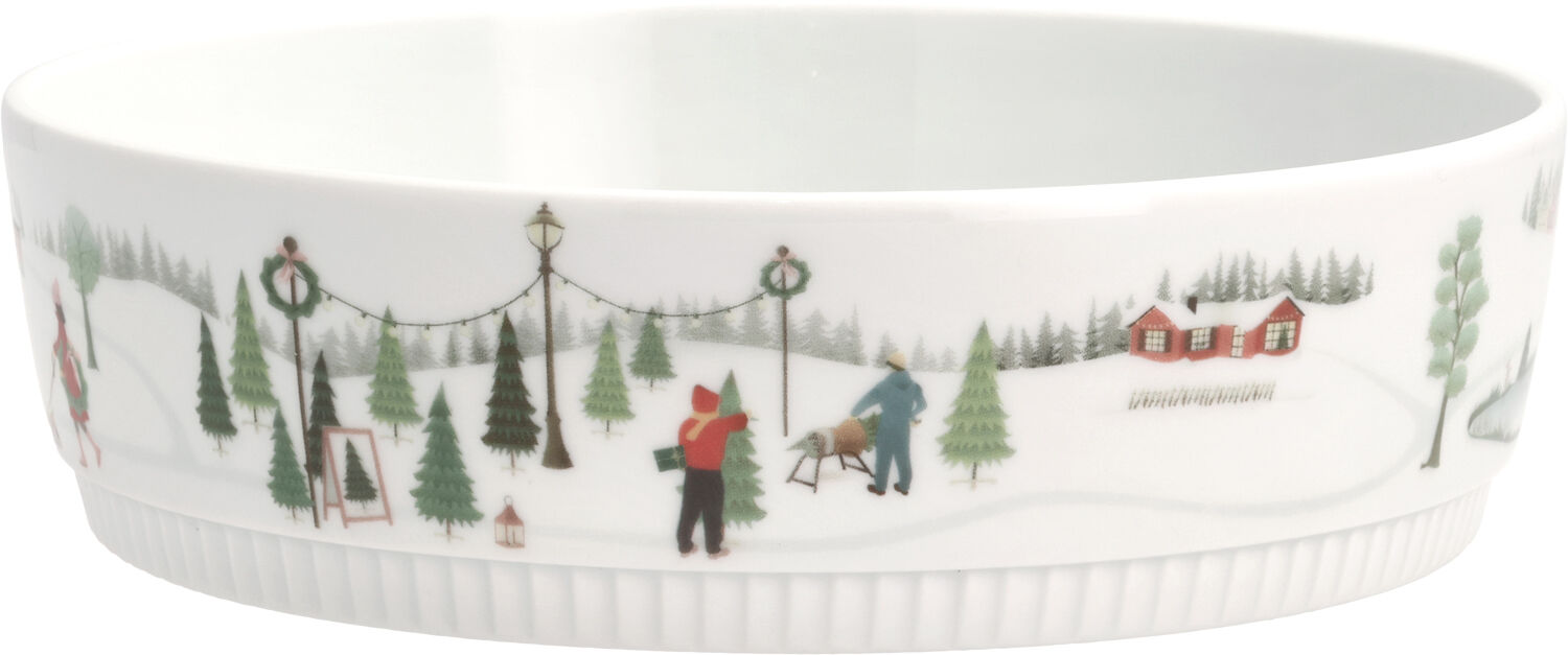 Sk&aring;l lav nr. 4 Vinter 1,2 liter 20 cm Hvid Ovnfast porcel&aelig;n