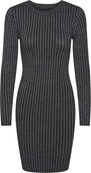 PCCRISTA LS LUREX O-NECK KNIT DRESS