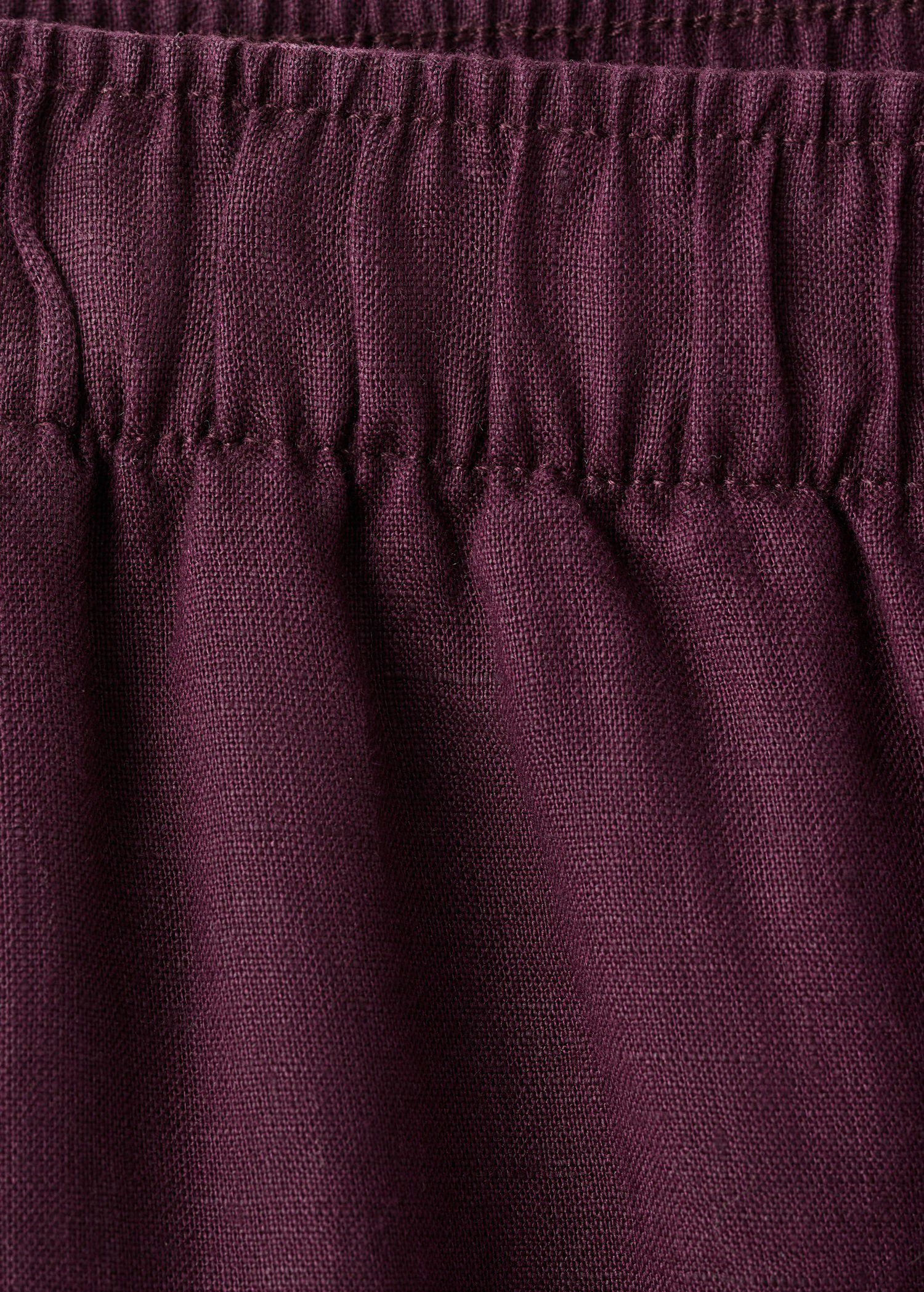 Straight linen-blend trousers