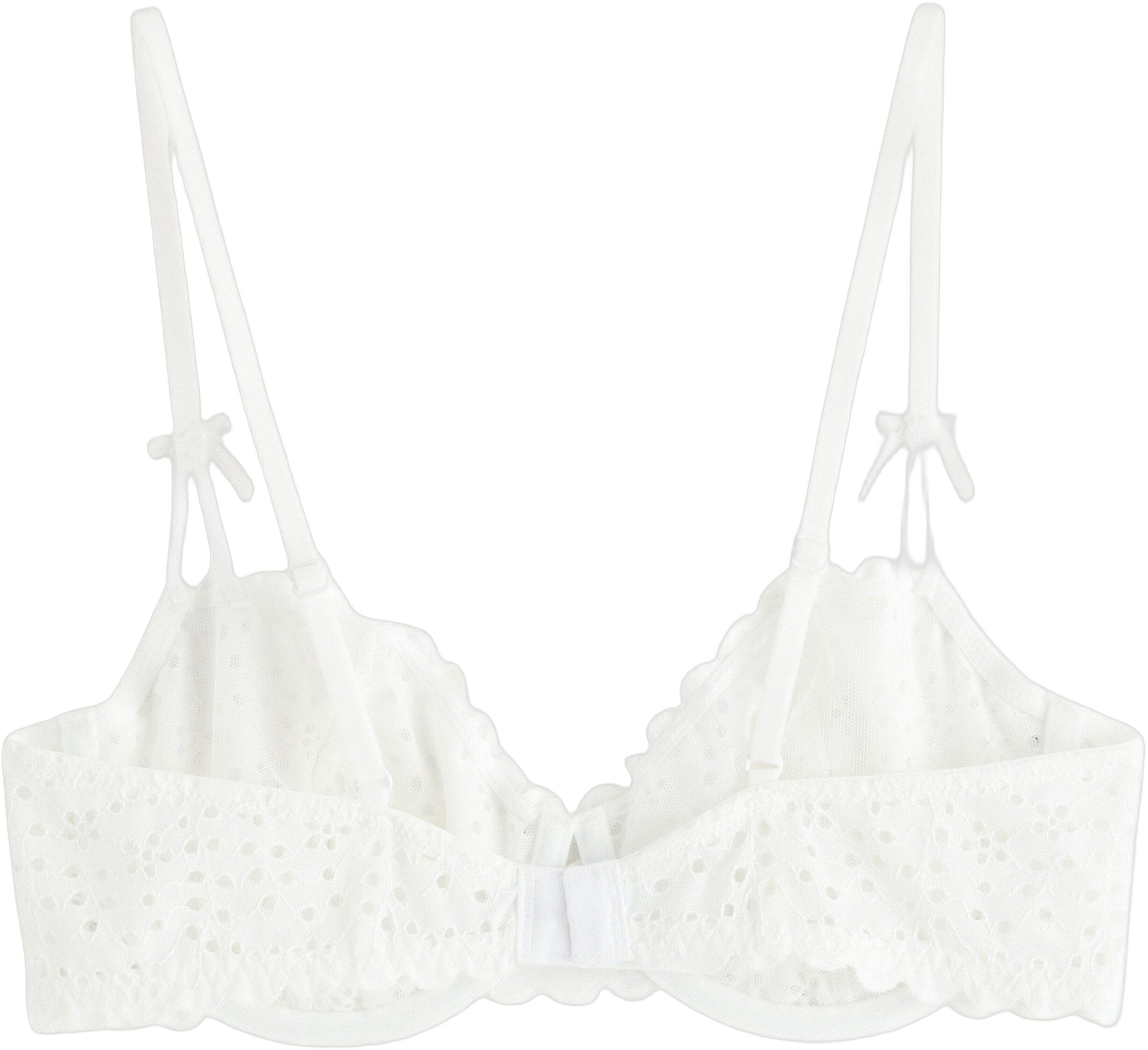 Uvatteret bh med broderie anglaise