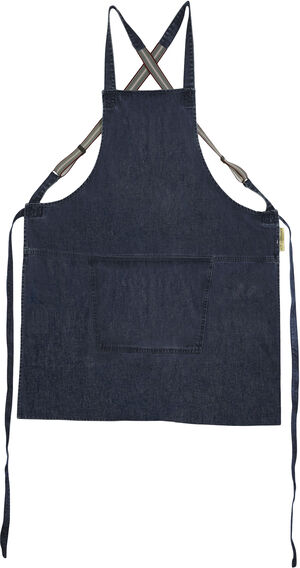 Suspender Series Apron, Denim Brut