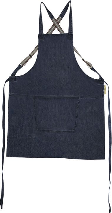 Suspender Series Apron, Denim Brut