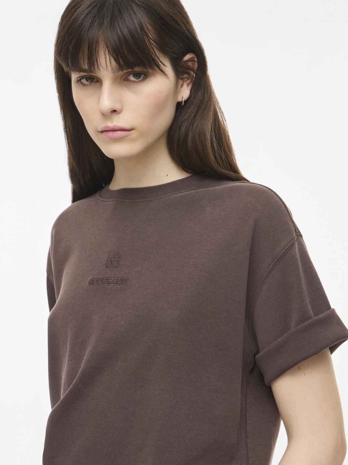 ROUSOPHIE 2/4 O-NECK OVERSIZED TEE