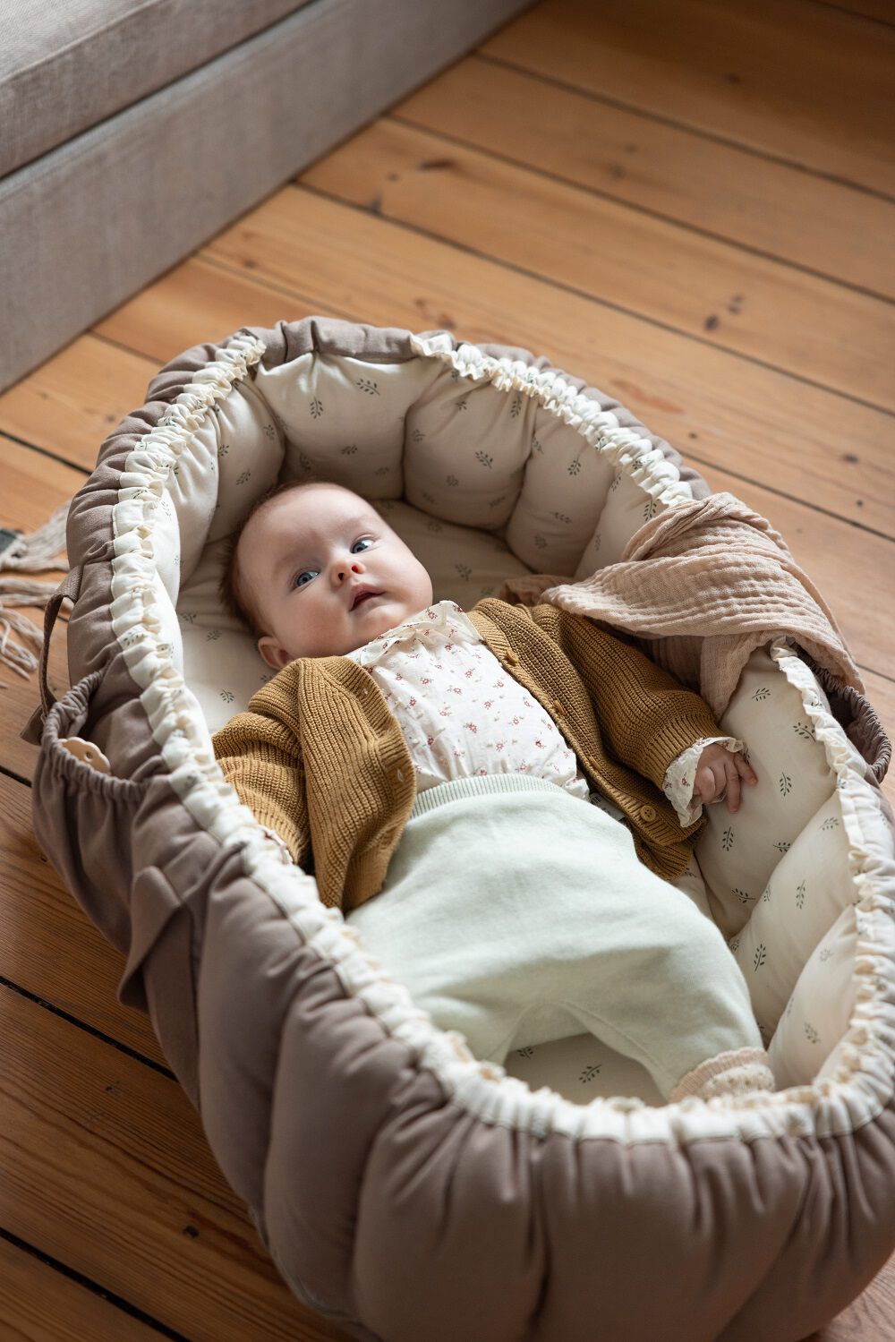 Sebra 3-i-1 Babynest, Sophora Leaves