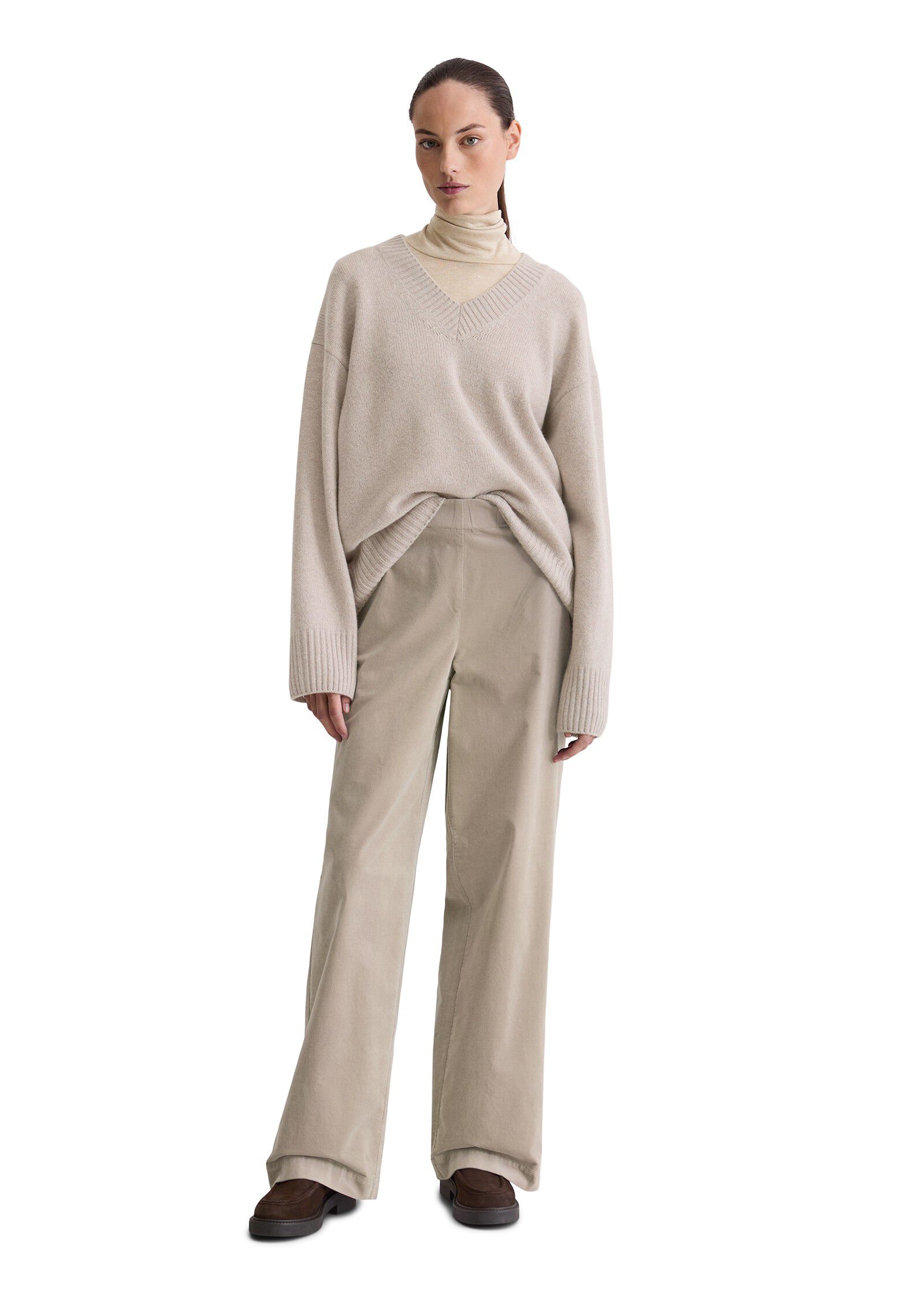 Pullover, longsleeve, v-neck