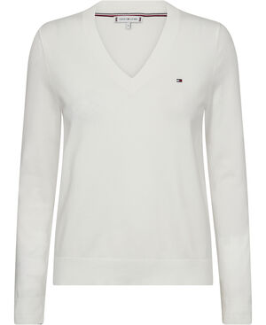 CO JERSEY STITCH V-NK SWEATER