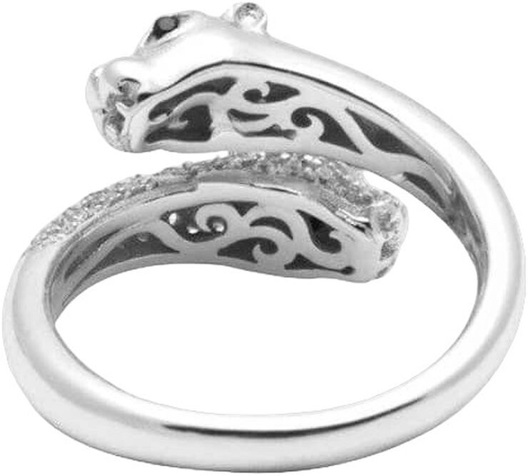 Twisted Sterling Silver Panther Ring