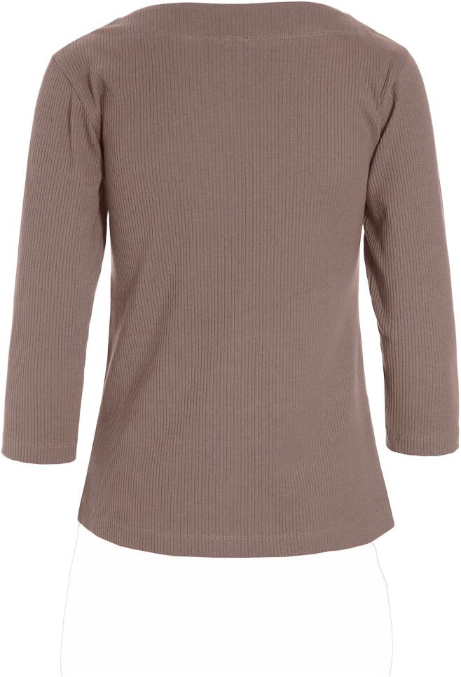 Naibu rib bluse med 3/4 &aelig;rme