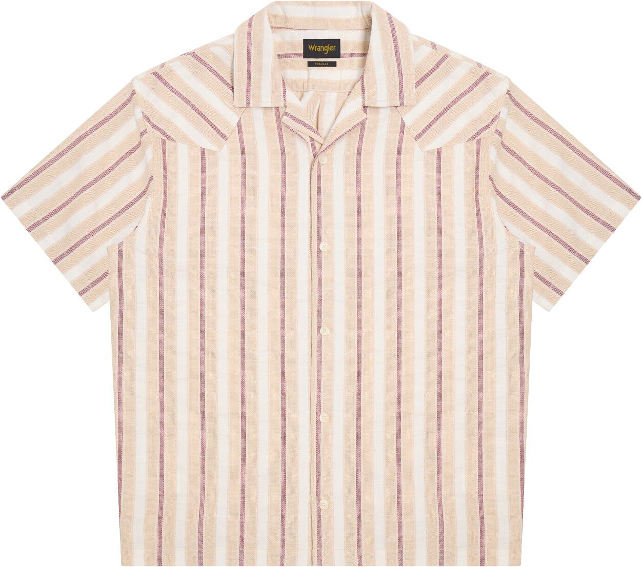 SS W RESORT SHIRT TAN RUBY WINE