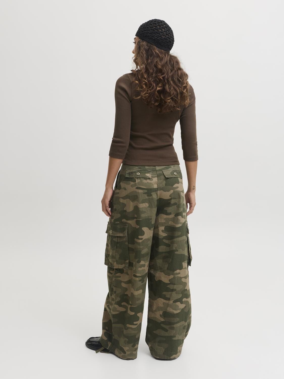 Jxfifi Str 3/4 V-Neck Rib Top Jrs