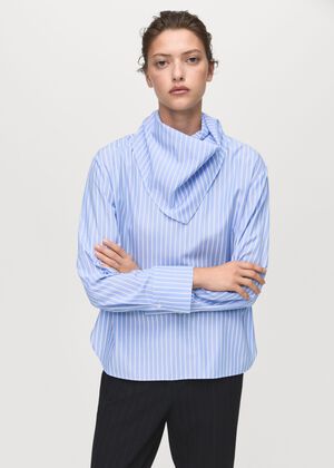 Striped handkerchief blouse