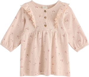Long-sleeved dress in soft cotton p