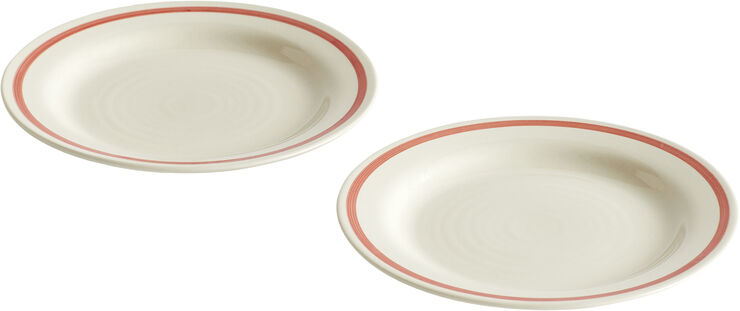 Sobremesa Plate-18,5 Set of 2-Red