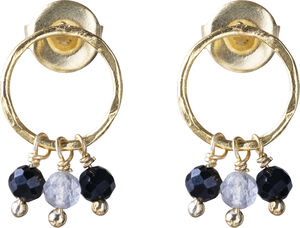 Genuine Black Onyx Labradorite Earrings GP