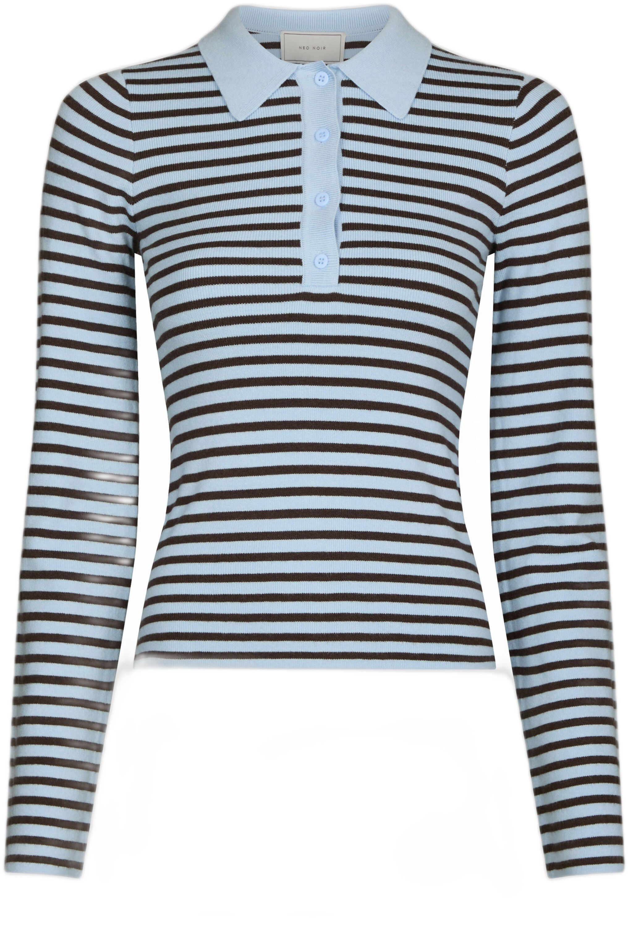 Fannya Ls Striped Knit Polo