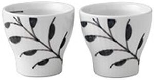 Sort Mega Riflet æggebæger 4,8 cm. 2 stk