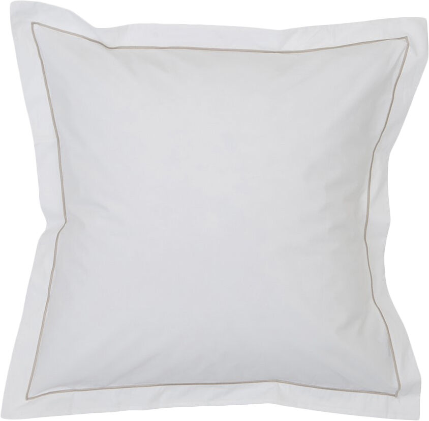 Hotel Percale White/Lt Beige