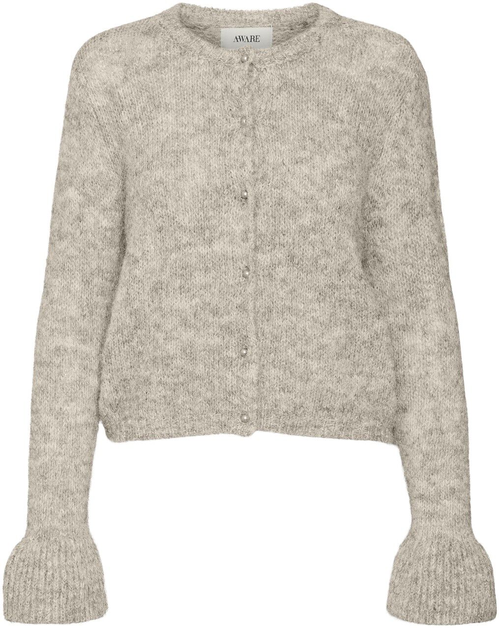 AWLEAH LORI LS O-NECK KNIT CARDIGAN