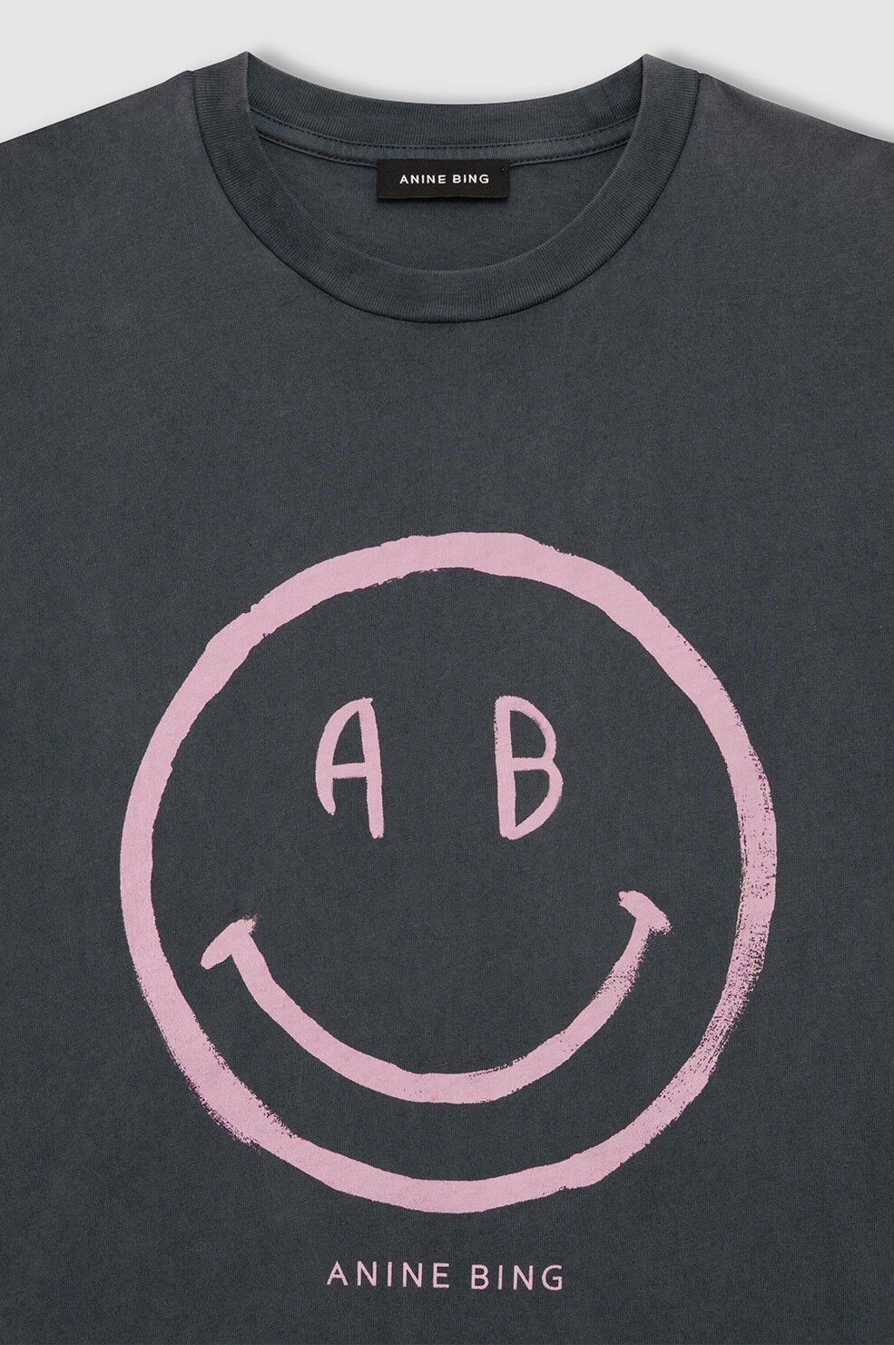 CADE TEE SMILEY - WASHED GREY