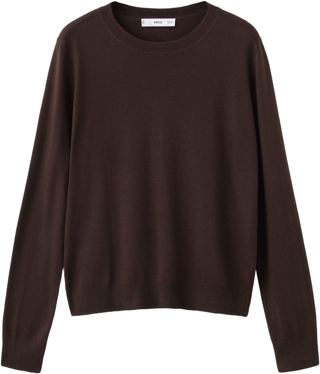 Fine-knit crew-neck sweater