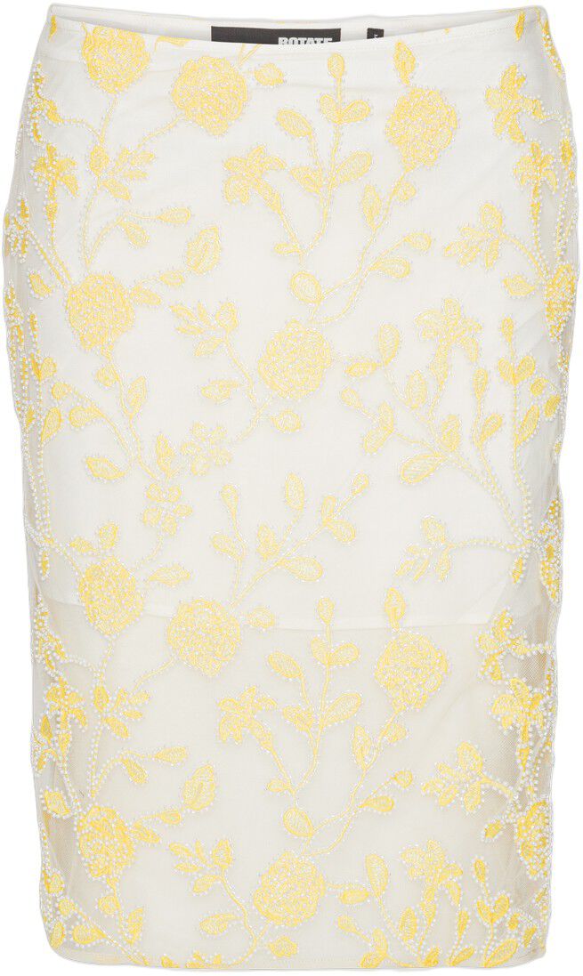 FLOWER BEADS PENCIL SKIRT