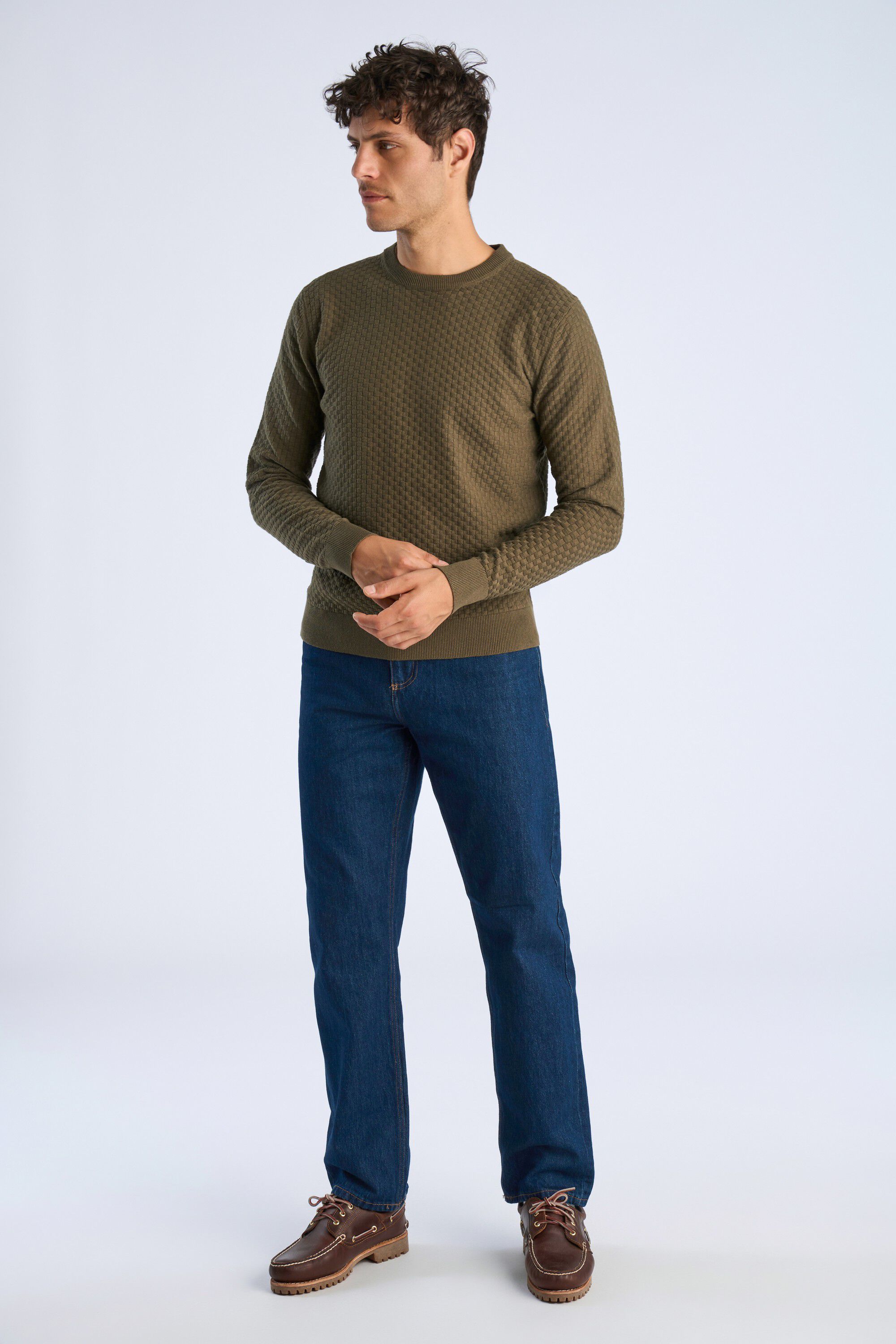 Structure o-neck knit L/S