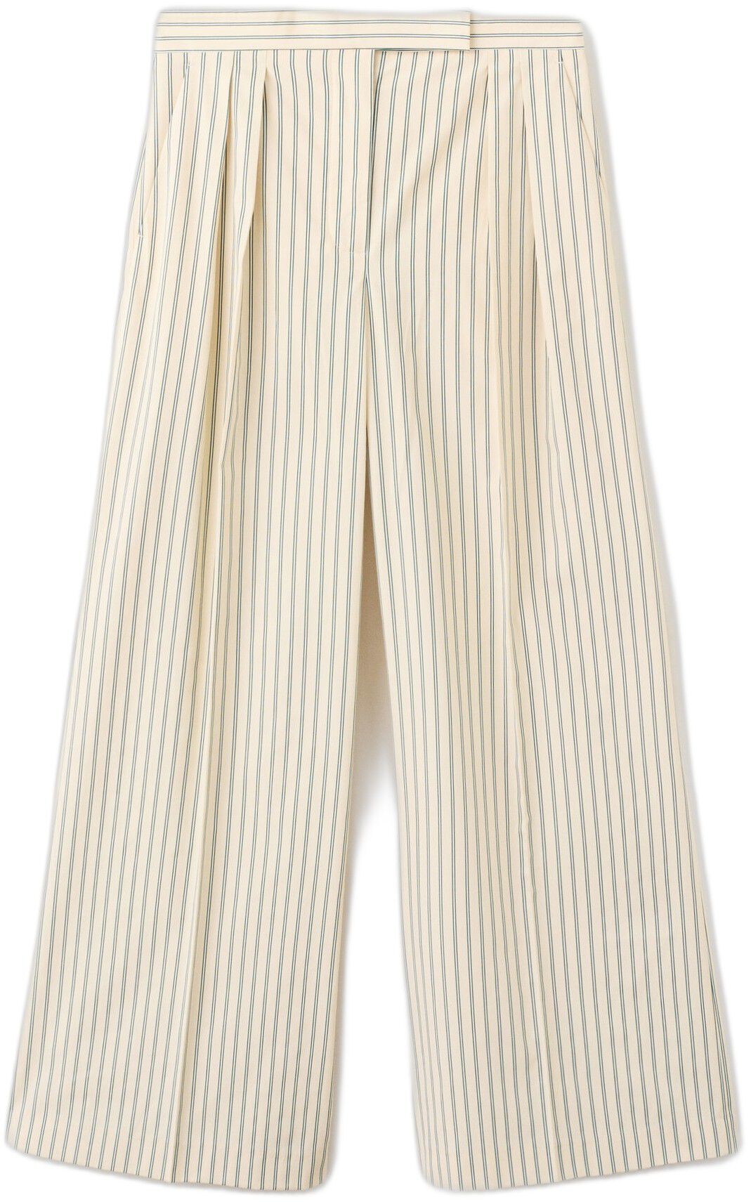 Chalk-stripe straight trousers