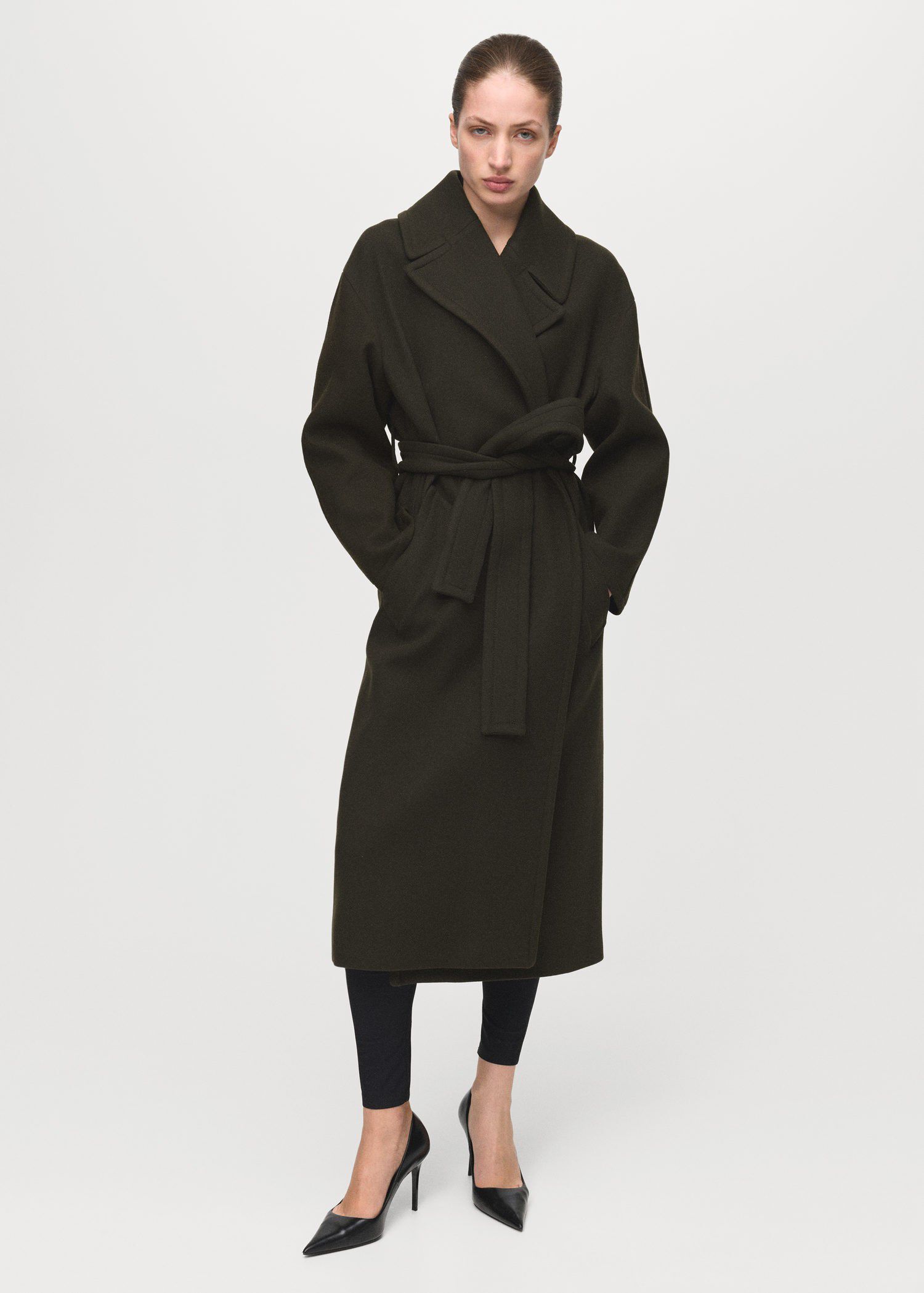Manteco wool coat with belt
