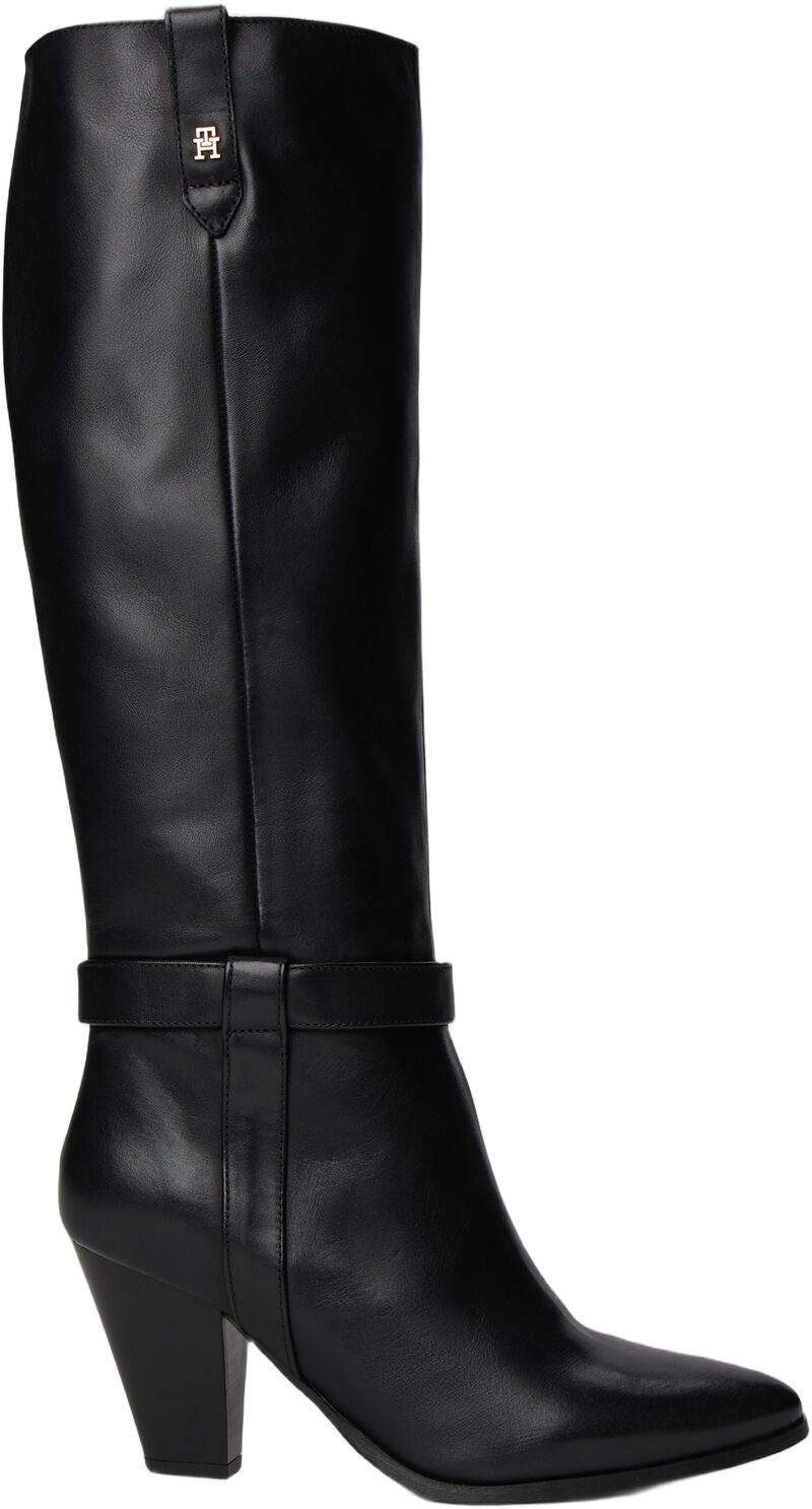 Th T-Strap Lthr Pointy Long Boot