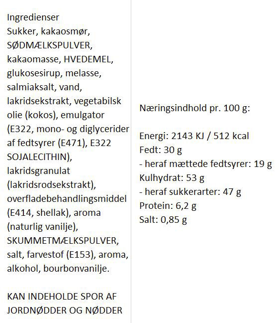 Choko-lakridser med salmiak