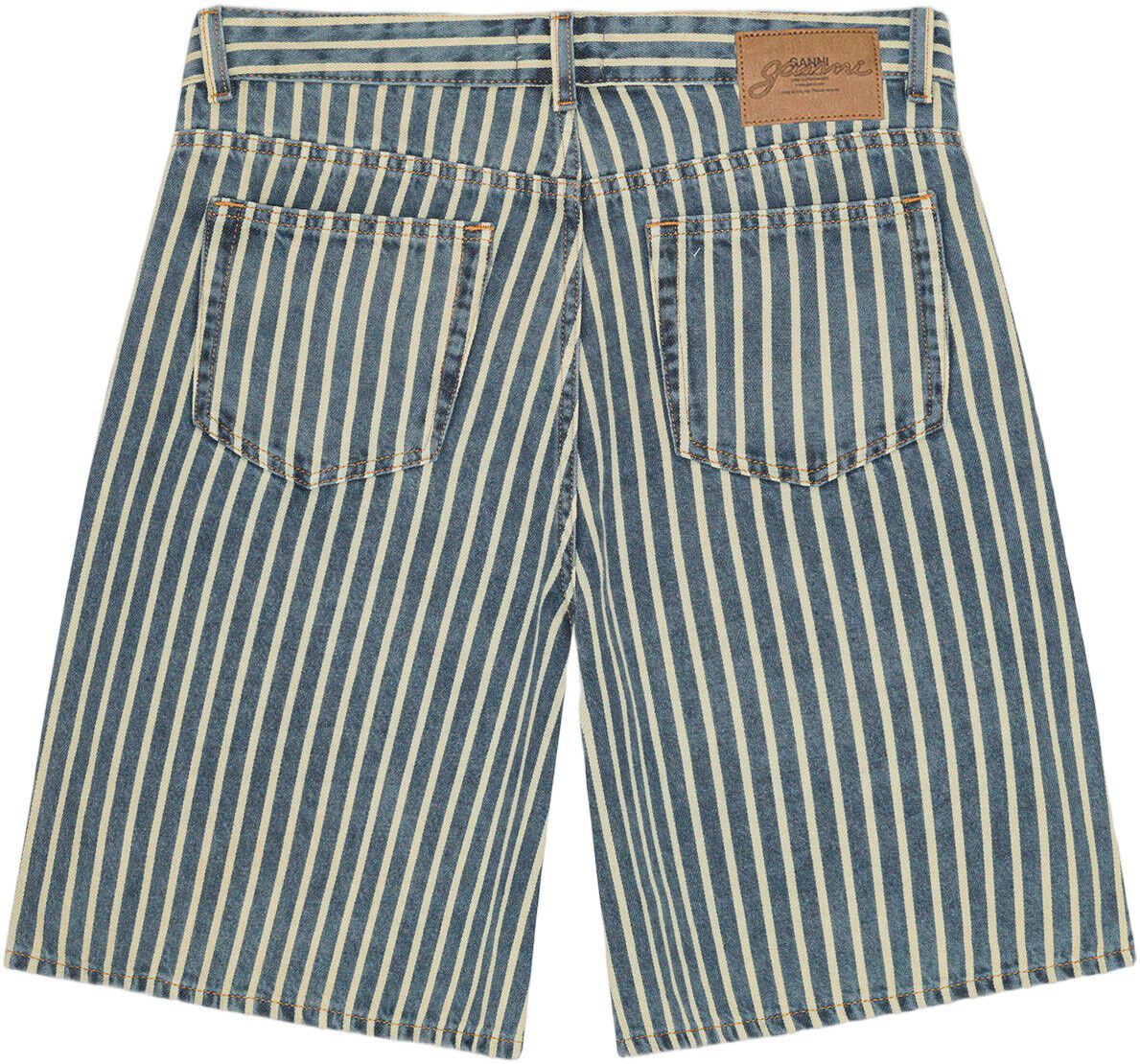 Light Stripe Denim Shorts