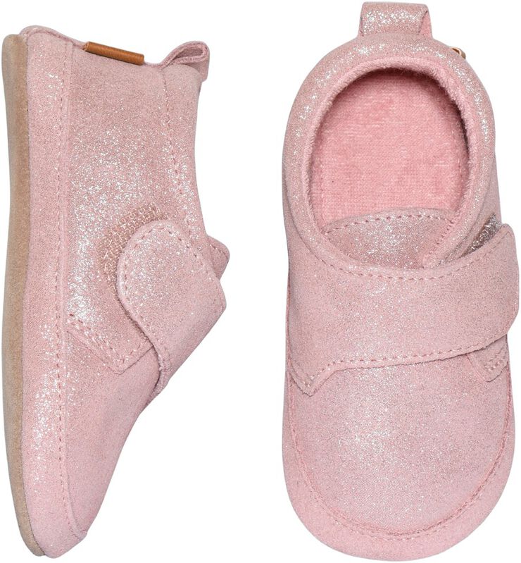 Shimmer leather slippers