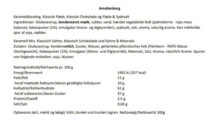 Amalienborg, Bokul blanding Signature