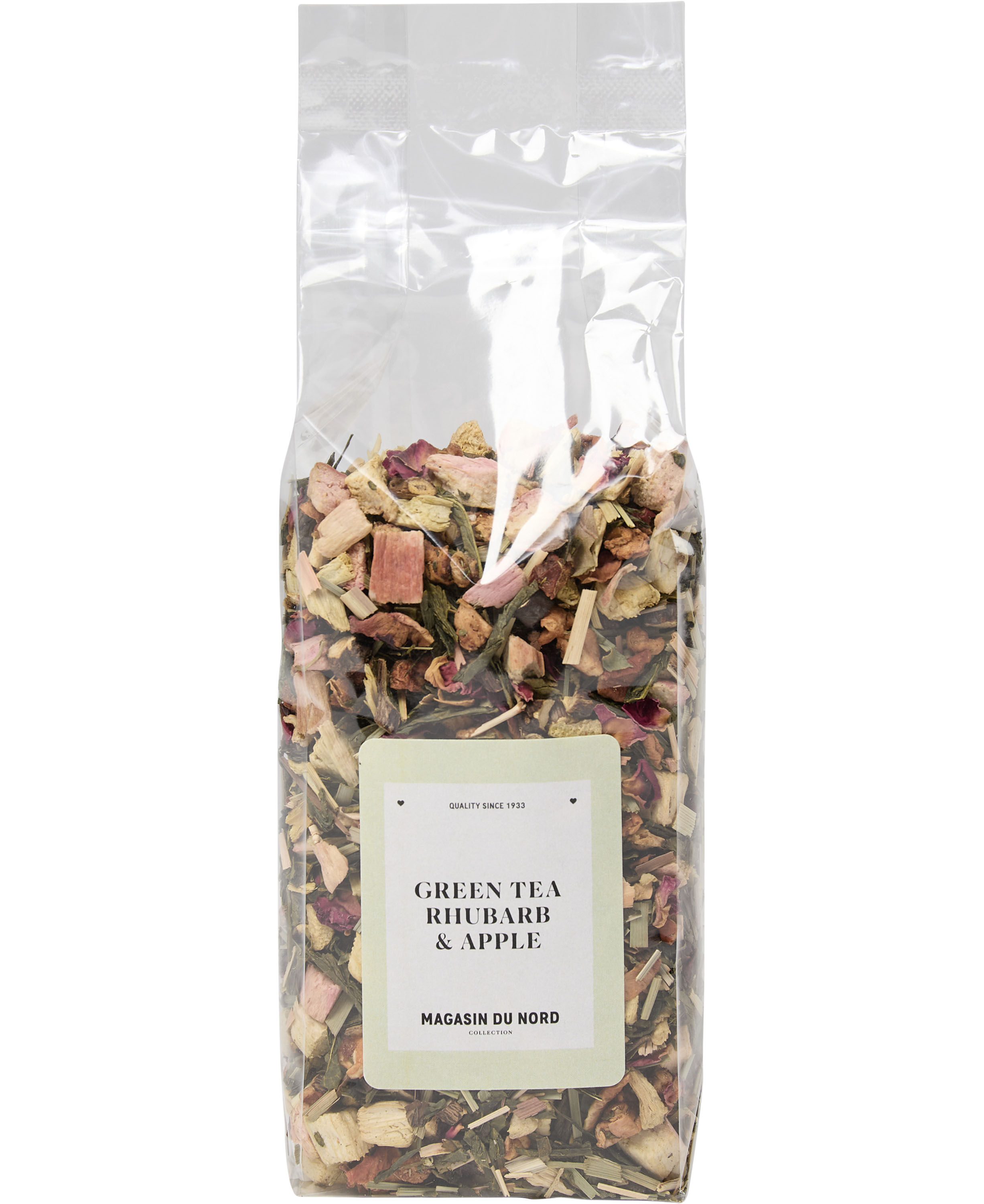 MAGASIN Gr&oslash;n te rabarber og &aelig;ble i pose 100g