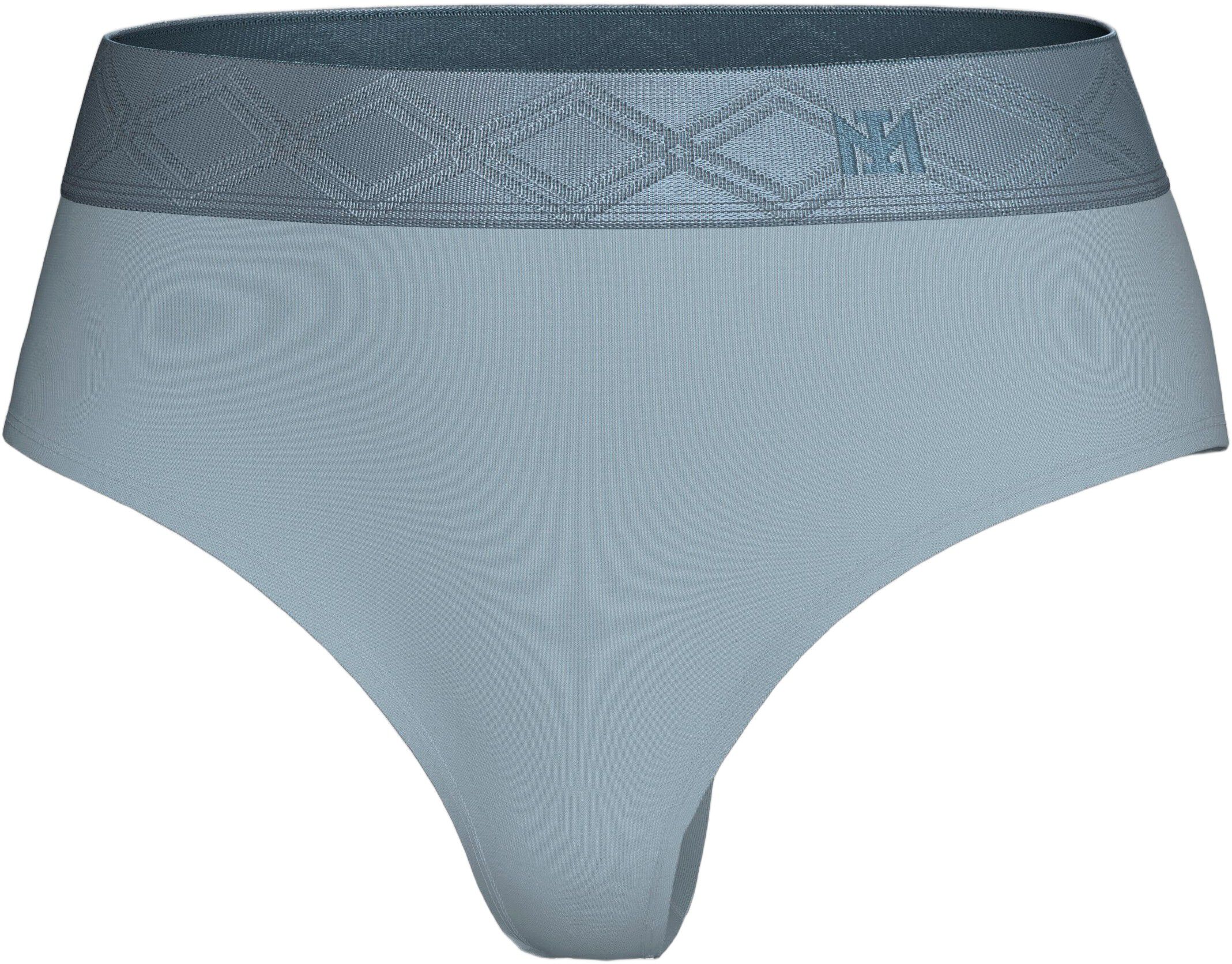 Thong with elastic waistband