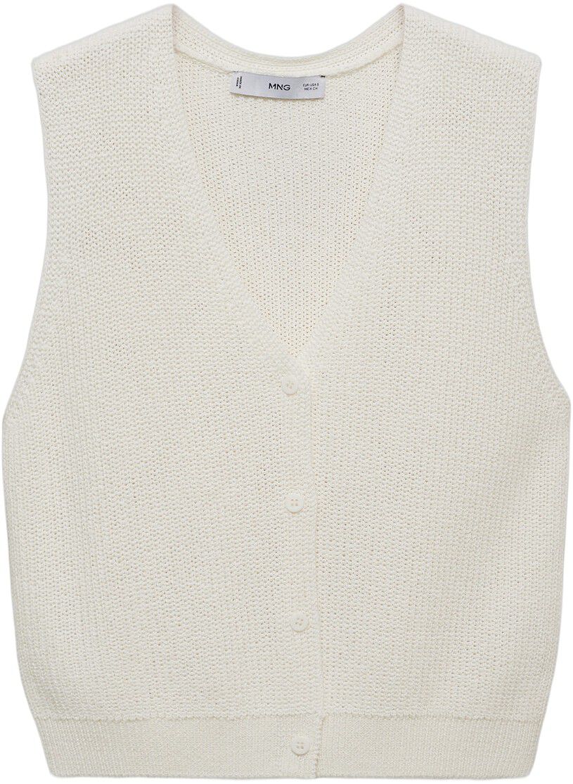 Openwork knitted waistcoat